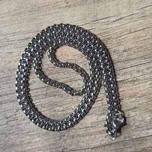 Stainless Steel Box Chain 18" Necklace